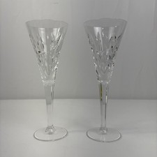 Waterford America's Heritage Lincoln Crystal Champagne Flutes Glasses Set of 2 picture