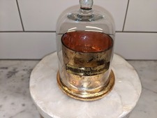 Anthropologie Small Gold Glass Candle w/ picture