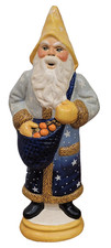 Vaillancourt Folk Art Santa Star Coat With Oranges Figurine Signed picture