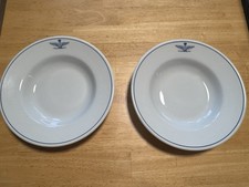 2  Tognana Italian Air Force Soup Bowls Vintage Eagle 9.5