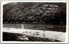 Vintage Little Pine Dam Swimming Beach RPPC Calkins Photo 1930s picture