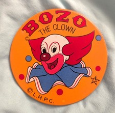 Bozo the Clown Larry Harmon Vintage Advertising Pin-Back Button Rare 1950 1960  picture