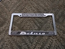 RARE Huntington Beach California DeLillo Chevrolet Plastic License Plate Frame picture