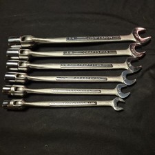 CRISP VINTAGE 6 PIECE SET Craftsman =V= Flex 12pt Socket End Combination Wrench picture