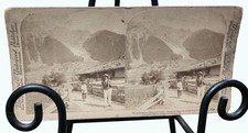 Underwood 1900 Stereoview Chamonix Valley Hamlets Le Brevent Alps picture