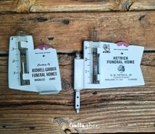 Rare vintage nos RAIN GAUGE RECORDER lot hetrick Funeral Home PA Kidwell Garber picture