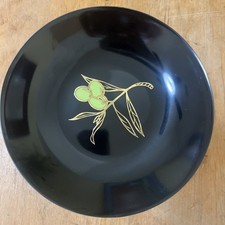 Vintage MCM Couroc of Monterey Serving Dish/Bowl Black Olive Set Of 7 Rare picture