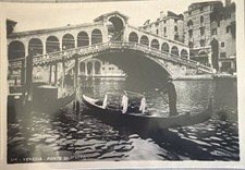 Vintage Venice Rialto Bridge Gondola Postcard Venezia Ponte di Rialto picture