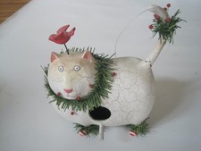Patience Brewster Krinkles Cat Birdhouse Figurine RARE Large 11