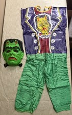 1973 Ben Cooper Universal Monsters Frankenstein Costume Set Blue Box Medium picture