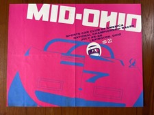 Vintage 1969 MID-OHIO Racing Poster National Championship Races SCCA Lexington picture