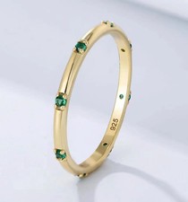 Green Emerald Eternity Ring picture