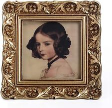 Antique Gold Picture Frames 3x3 Vintage Picture Frames in Square Wallet Size Pic picture