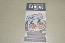 Kansas State 2026 State Travel Map street road highway railroad paper Route 66 picture
