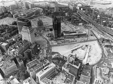 An aerial view Scollay Square new state government center bui- Boston Old Photo picture