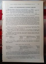 ~1896 Train Report KANSAS CITY NORTHWESTERN RAILROAD Summerfield Seneca Axtell  picture