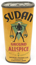 Antique 1930s Advertising Spice Container Christmas Display Wesco Foods Allspice picture
