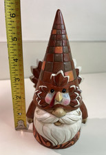 Jim Shore Gobble Til You Wobble Turkey Gnome Figurine 6014496 Thanksgiving Decor picture