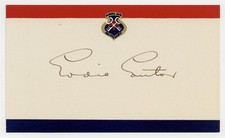 Eddie Cantor Hand Signed 1940 Naval Aid Auxiliary Card Comedian USN US Navy  picture