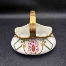 Antique Blakeman & Henderson Limoges France Porcelain Basket Gold Gilt Floral picture