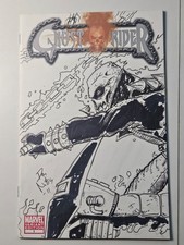 Rare Marvel Comics 2011 Ghost Rider #1 Blank Variant art & signed Dan Notes picture