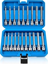 20PC Extra-Long Allen Hex Bit Socket Set, S2 Steel Hex Head Socket picture