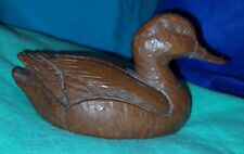 Vintage Small Duck RED MILL MFG Handcrafted Pecan Or Walnut Shells Resin USA picture