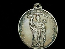 Mid to Late 18 Century Silver St Vincent Ferrer / OLOTF Colonial Religious Medal picture