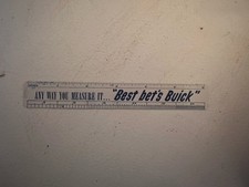 Vintage Any Way You Measure It... Best Bet's Buick Plastic Ruler picture