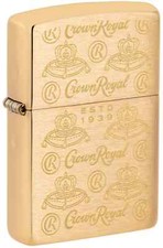 Zippo Crown Royal® Elegance Design Brushed Brass Laser Engrave 46299 picture