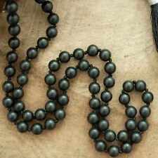 8mm Natural Shungite beads 108 knot necklace Lucky Jasper Elegant Meditation picture