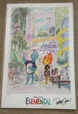 Rare Disney Pixar Elemental Lithograph Signed Peter Sohn Numbered Limited Ed. picture