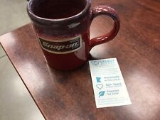 SNAP-ON Snap On Tools Drip Glaze Red Ceramic Coffee Cup Mug Deneen Pottery USA picture