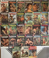 Dell Tarzan comic book lot of 27 issues PLUS fan club photos & March of Comics picture