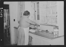 Photo:Irwinville Farms Georgia Mrs Carrol Kitchen 1940s Woman Cooking picture