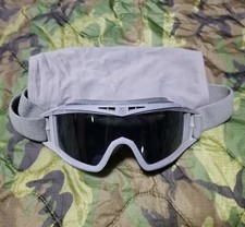 USGI ARMY REVISION DESERT LOCUST GOGGLES w/ SMOKE LENS FOLIAGE GREEN 6218 VGC picture