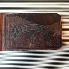Antique 1800s Autograph Book with Handwritten Letters  picture