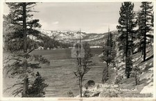 Echo Lake California El Dorado Co Lake Tahoe Davies 1947 RPPC Postcard COPY picture