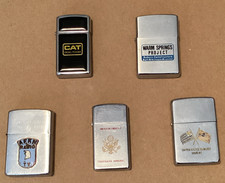 LOT Vintage Zippo 1959-1983 Lighters U.S. Embassy, Korea, CAT etc. picture