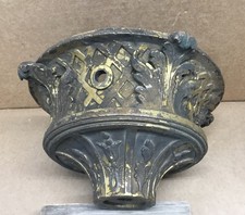 Ornate Victorian Art Deco Hollow Cast Metal Lamp Base Part Marked NOVO BRONZE  picture