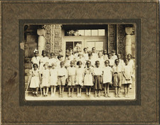 Vintage c1930 Photograph~African American Children~Integrated Class~One Disabled picture