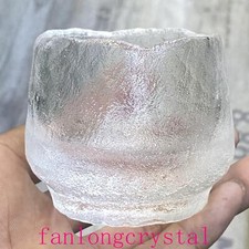 1pcs Natural Clear crystal Quartz Cup Crystal Carving Home Decor Reiki Gift picture
