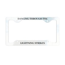 Dancing Through the Lightning Strikes Metal License Plate Frame | Weather Theme picture