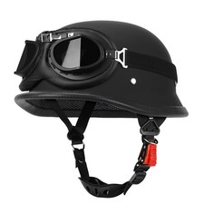 German Half Helmet DOT Skull Cap Retro Cruiser Chopper XL picture