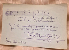 Rudolph GANZ / Autograph Musical Quotation 1920 picture