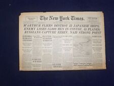 1943 MAR 4 NEW YORK TIMES - M'ARTHUR FLIERS DESTROY 22 JAPANESE SHIPS - NP 6526 picture