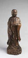 A Hand Crafted Hardwood Buddha Statue picture