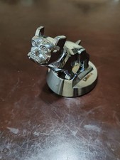 VINTAGE MACK TRUCK BULLDOG CHROME HOOD ORNAMENT (87931) WITH BASE 14MF45 picture