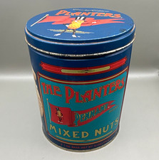 Vtg 1989 Planters Pennant Brand Mixed Nuts Tin Canister Mr Peanut Limited Ed 6.5 picture