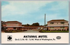 Washington PA National Motel US Route 40 AAA Superior Lodging c1959 Postcard picture